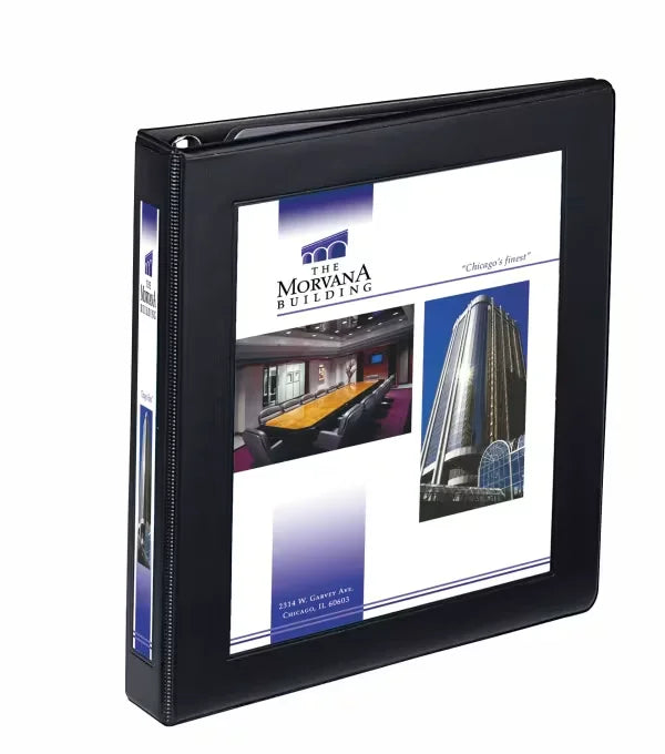 Avery&reg; Framed View Binder, 1" One-Touch Rings, 275-Sheet Capacity, Black (68054)