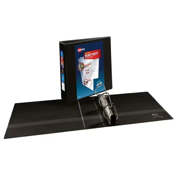 Avery&reg; Nonstick Heavy-Duty View 3 Ring Binder, 3" One Touch Slant Rings, 1 Black Binder (05600)