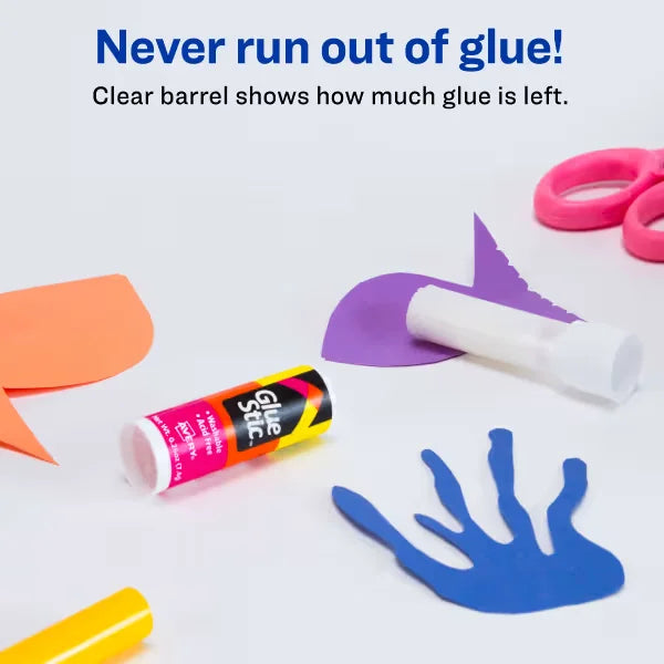 Avery(R) Glue Stick, White, 0.26 oz., Washable, 6 Permanent Glue Sticks (98095)