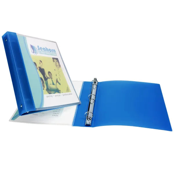 Avery&reg; Flexible View Binder, 1" Round Rings, 175-Sheet Capacity, Blue (17675)