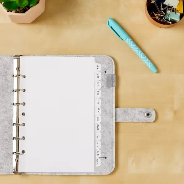 Avery&reg; A-Z Mini Dividers, 12 Tabs per Set, 8.5" x 5.5", Pre-printed Tabs, 4 Binder Divider Sets (43131)