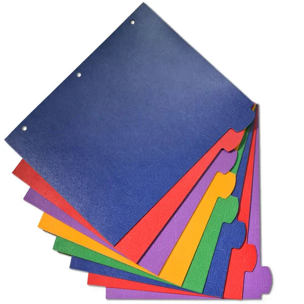 Avery&reg; Big Tab&trade; Durable Paper Dividers, 8-Tab Set, Assorted Primary Colors, Easy Peel&reg; Labels (14425)