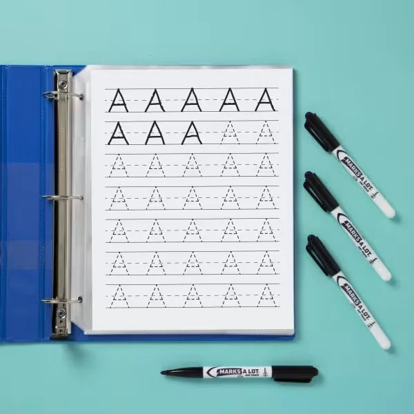 Avery(R) Marks A Lot(R) Pen-Style Dry Erase Markers, Bullet Tip, Black, 6 Pack (24483)
