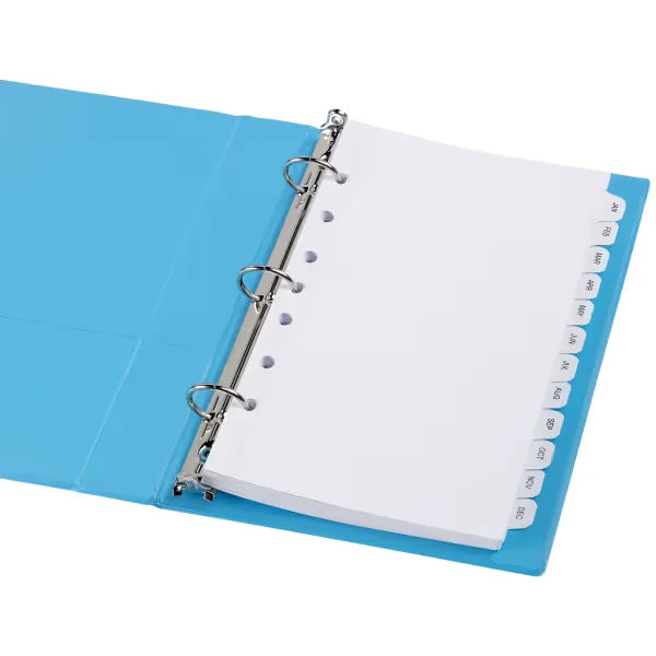 Avery&reg; Jan-Dec Mini Dividers, 12 Tabs per Set, 8.5" x 5.5", Pre-printed Tabs, 1 Binder Divider Set (11315)