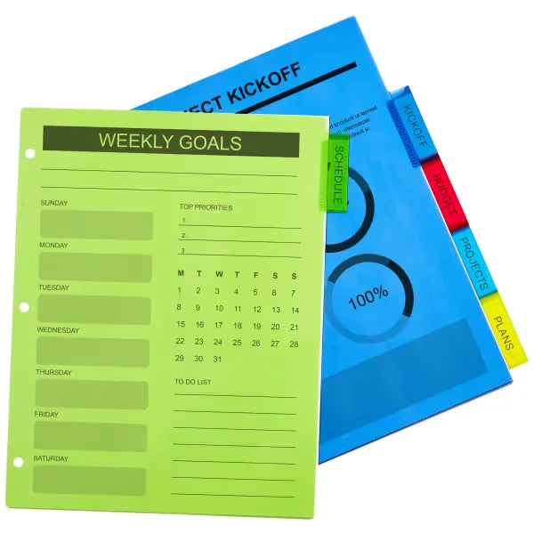 Avery&reg; Big Tab&trade; Insertable Plastic Dividers, 5-Tab Set, Multicolor (11900)