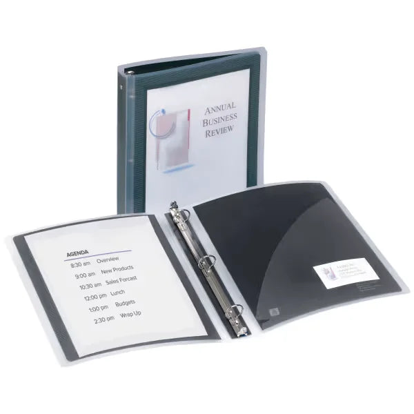 Avery&reg; Flexi-View&trade; Binder, 1" Round Rings, 175-Sheet Capacity, Black (17686)