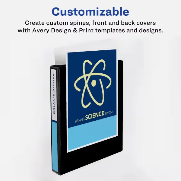 Avery&reg; Standard View Binders, 1-1/2" Round Rings, 275-Sheet Capacity, 2.1-Inch Wide Spine, 4 White Binders (19201)