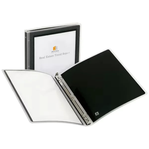 Avery&reg; Flexi-View&trade; Binder, 1/2" Round Rings, 100-Sheet Capacity, Black (15767)
