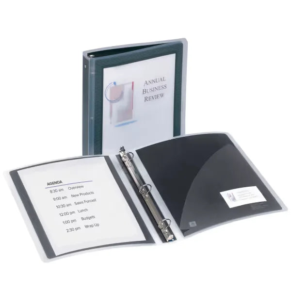 Avery&reg; Flexi-View Binder, 1-1/2" Round Rings, 275-Sheet Capacity, Black (17637)