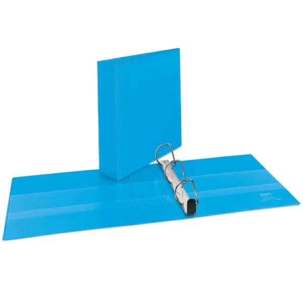 Avery&reg; Nonstick Heavy-Duty View 3 Ring Binder, 2" One Touch Slant Rings, 1 Light Blue Binder (05501)