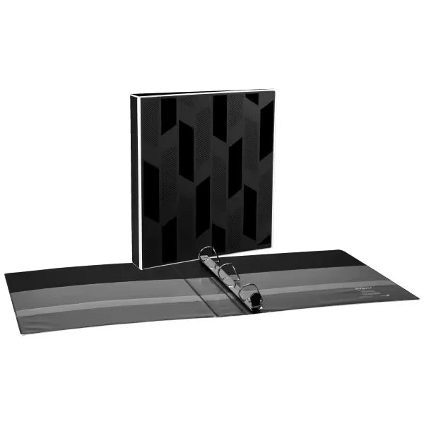 Avery&reg; Dual Effect Heavy-Duty 3 Ring Binder, 1 Inch Slant Rings, Black Binder (3218)