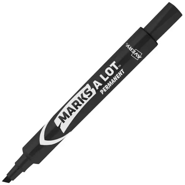 Avery&reg; Marks A Lot&reg; Permanent Markers, Large Desk-Style Size, Chisel Tip, 1 Black Marker (08888)