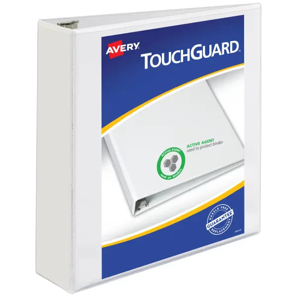 Avery&reg; TouchGuard&trade; Protection Heavy Duty View Binder, 2" Slant Rings, 1 White Binder (17143)