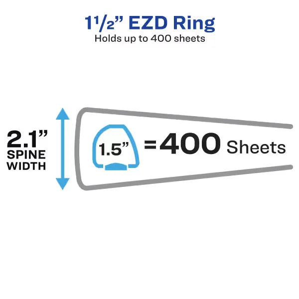 Avery&reg; Heavy-Duty View Binder,  1-1/2" One-Touch  Rings, 375-Sheet Capacity, Chartreuse (79773)