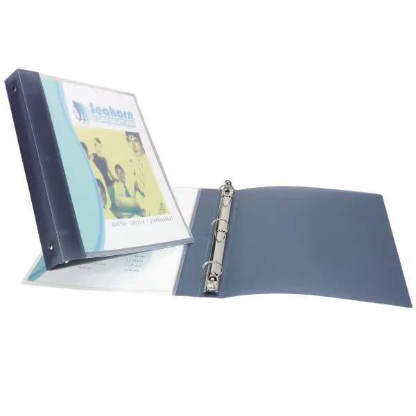 Avery&reg; Flexible View Binder, 1" Round Rings, 175-Sheet Capacity, Gray (17676)