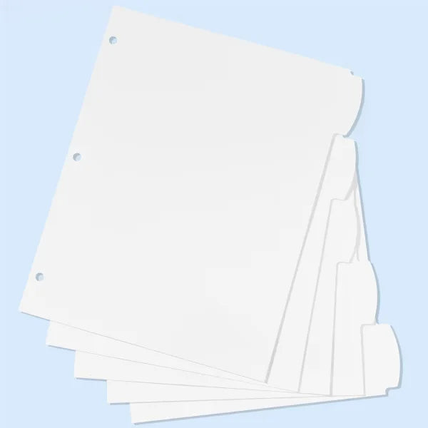 Avery&reg; Big Tab&trade; Durable Paper Dividers, 5-Tab Set, Easy Peel&reg; Labels (14422)