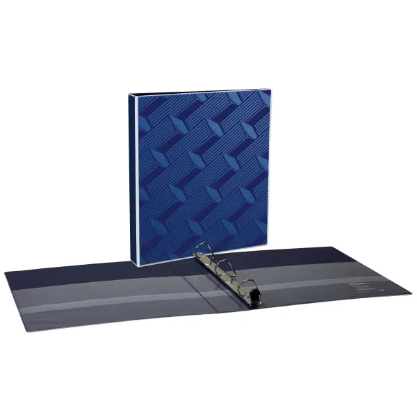 Avery&reg; Dual Effect Heavy-Duty 3 Ring Binder, 1 Inch Slant Rings, Navy Blue Binder (3220)