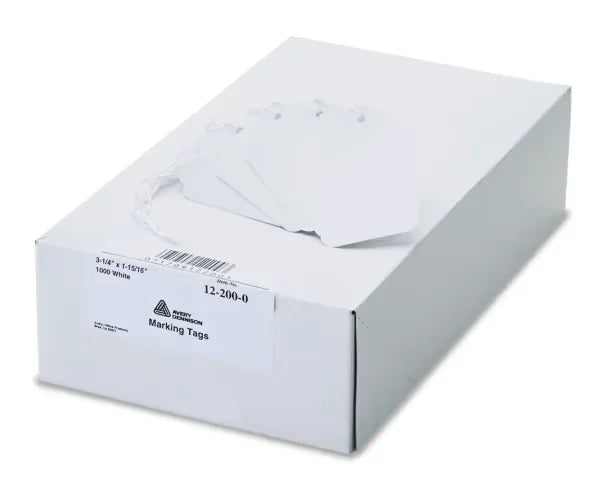 Avery&reg;  Marking Tags, Strung, 3-1/4" x 1-15/16", 1,000 Tags (12200)