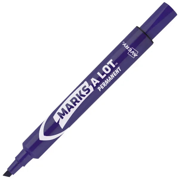 Avery&reg; Marks A Lot&reg; Permanent Markers, Large Desk-Style Size, Chisel Tip, 1 Purple Marker (08884)