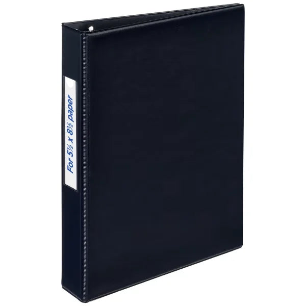 Avery&reg; Mini Binder, 1" Round Rings, 175-Sheet Capacity for 5-1/2" x 8-1/2" Paper, 1.4" Spine, Black (27257)