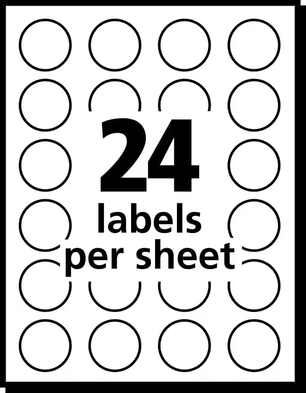 Avery&reg; Removable Color-Coding Labels, Removable Adhesive, Orange, 3/4" Diameter, 1,008 Labels (5465)