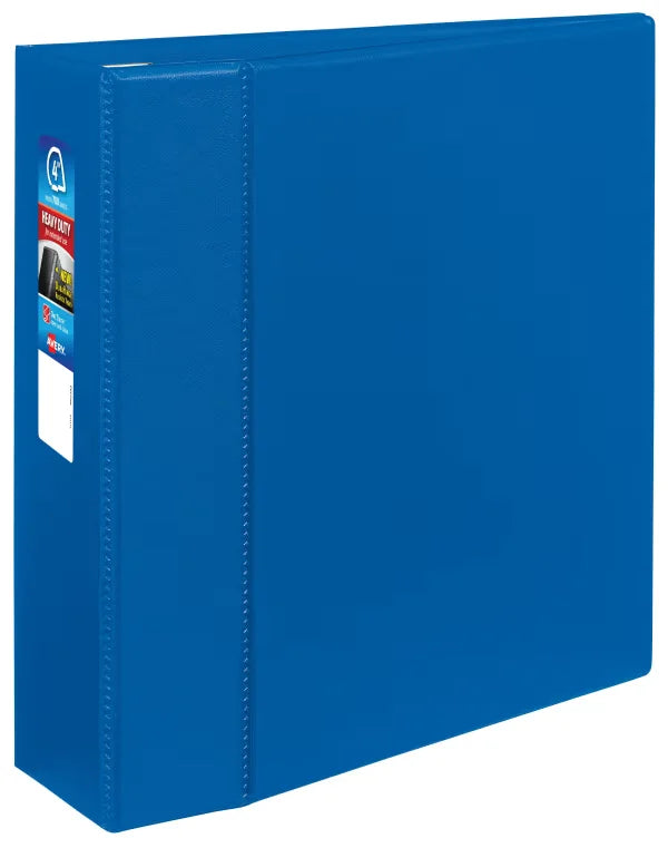 Avery&reg; Heavy-Duty 3 Ring Binder, 4" One Touch EZD&reg; Rings, 4.5" Spine, 1 Blue Binder (79884)