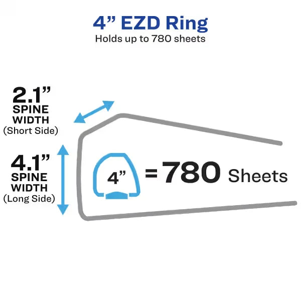 Avery&reg; Heavy-Duty 3 Ring Binder with Label Holder, 4" One Touch EZD&reg; Rings, 4.5" Spine, 1 Black Binder (79994)