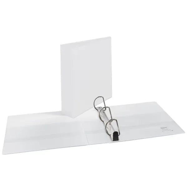 Avery&reg; Nonstick Heavy-Duty View 3 Ring Binder, 2" One Touch Slant Rings, 1 White Binder (05504)