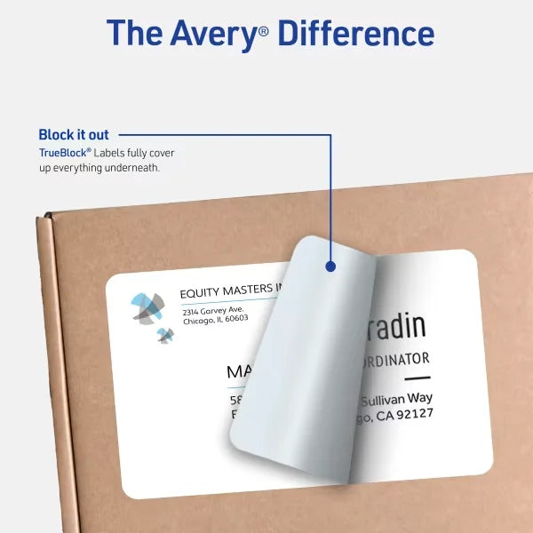 Avery&reg; Full-Sheet Shipping Labels, 8-1/2" x 11", White, 100 Blank Mailing Labels (5165)