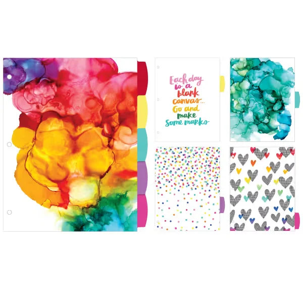 Avery&reg; + Amy Tangerine&reg; Designer Collection Big Tab&trade; Fashion Dividers, Rainbow Vibes, 5-Tab Set (11394)