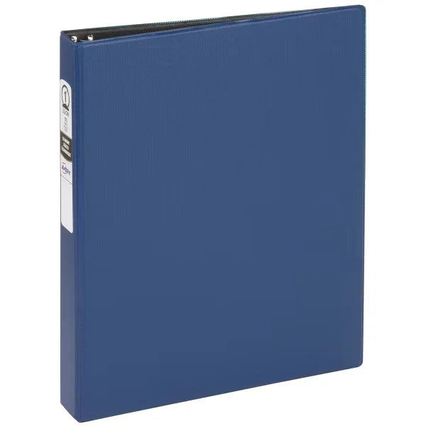 Avery&reg; Standard Binder, 1" Round Rings, 175-Sheet Capacity, 1.4-Inch Wide Spine, Blue Binder (03300)