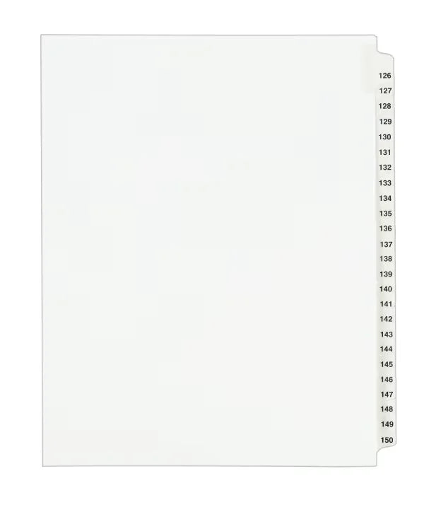Avery&reg; Standard Collated Legal Dividers Avery Style, Letter Size, 126-150 Tab Set (1335)