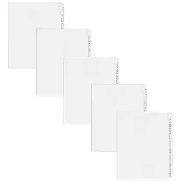 Avery&reg; A-Z Legal Exhibit Dividers for 3 Ring Binders, 25-Tab Sets, Allstate&reg; Style, 5 Binder Divider Sets (31700)